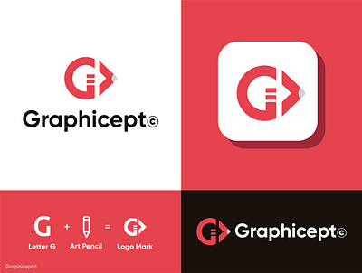 Graphicept© app art brand logo branding dribbble g g logo graphic icon illustration logo logo concept logo design logo idea logo mark logo process logo symbol pencil vector vector logo