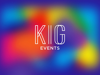 KIG Events logo blurred event events graphic design logo logo design