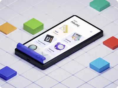 Colorful Mockup & 3D Education Icon Set (Figma) 3d blender colorful education freebie icon icon set illustration mobile mockup school