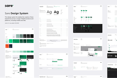 Sare - Design System branding button colors components design system figma system typography ui ux