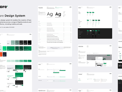 Sare - Design System branding button colors components design system figma system typography ui ux