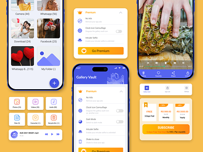 App Lock - Gallery vault app lock adobe xd app lock app ui audio files branding design figma graphic design illustration mobile app ux design ui ui ux design ux design vault app ui