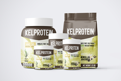 Kelprotein packaging branding design freelance graphic design illustration lookingforwork packaging