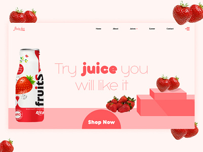 Juice bar design ui web banner web design