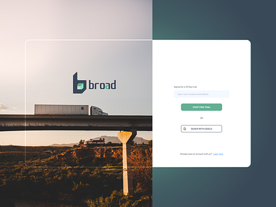 Onboarding for Route Optimization Engine - Broad app board design experience form interface landing page map onboarding route signup ui design uidesign uiux user user experience userinterface web webdesign