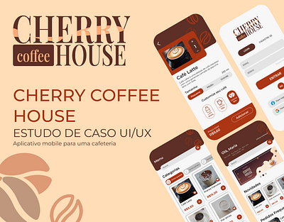 Cherry Cofee House app design graphic design ui ux