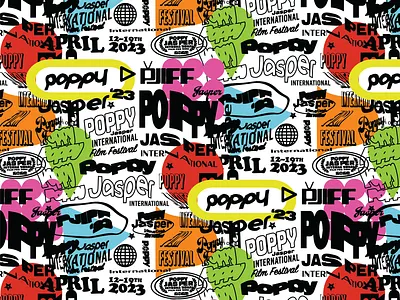 PJIFF X Plants and Chairs - 2023 Graphic branding film mexican art pattern screen print typography vector