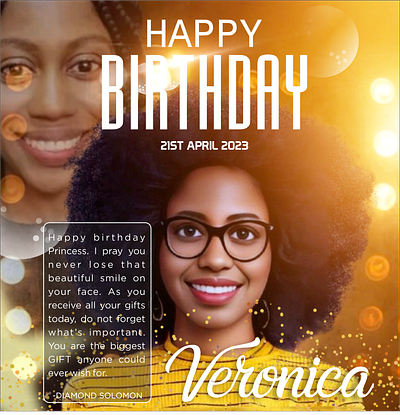 Birthday Gift Post for a loved one graphic design