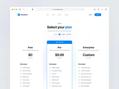 Pricing Page landing page plans pricing pricing plans product design ui ui design user interface user interface design ux ux design