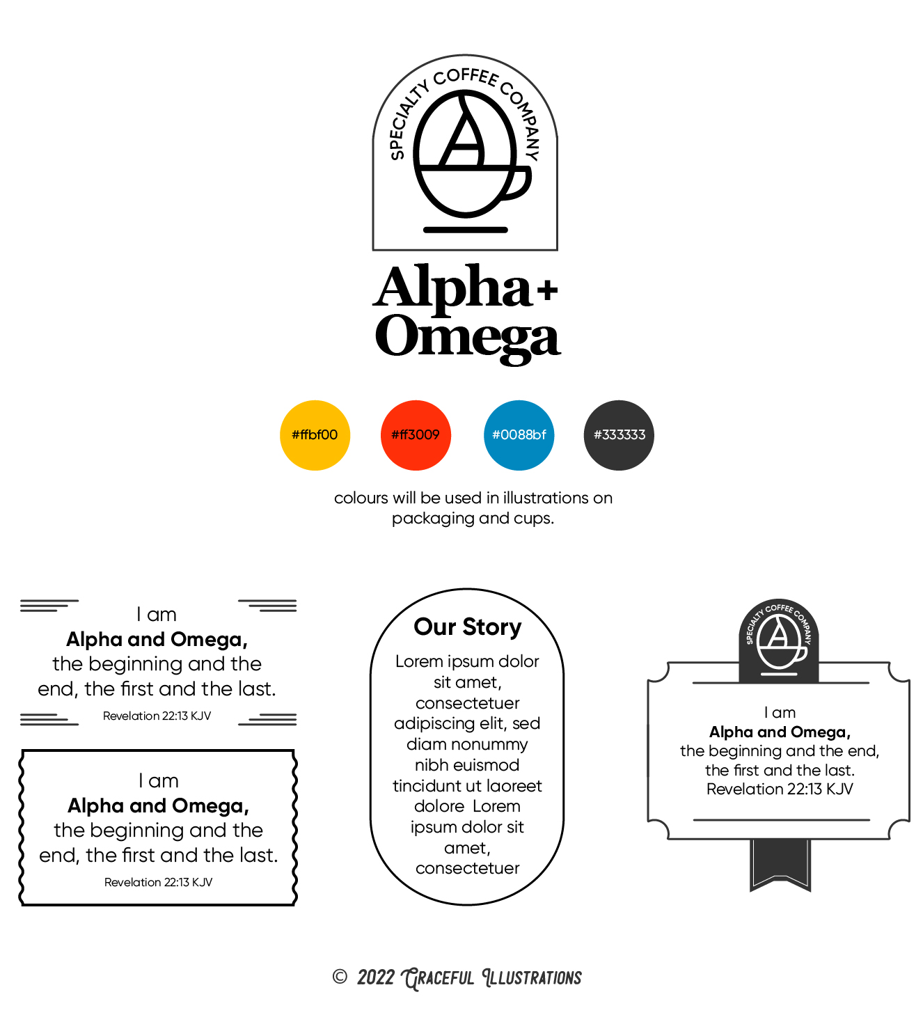 Alpha and Omega Coffee by Graceful illustrations on Dribbble