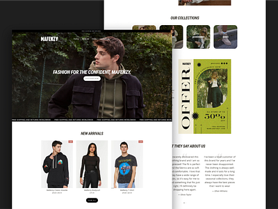 Branded Fashion Shopify Store branding dropshipping ecommerce figma shopify ui ui design ux webdesign website