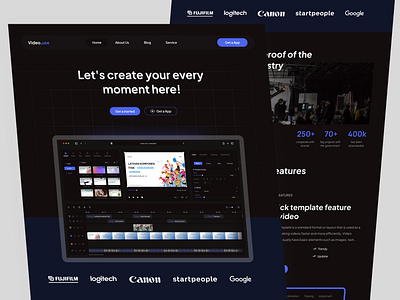 Video.use - Video Editor Software dashboard design editor graphic design landing page platform rebound ui uiux uix ux video editor