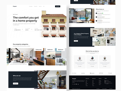 Property Landing Page apartment building clean design hotels landing page minimalist page popular property real estate ui uidesign ux ux design web web design