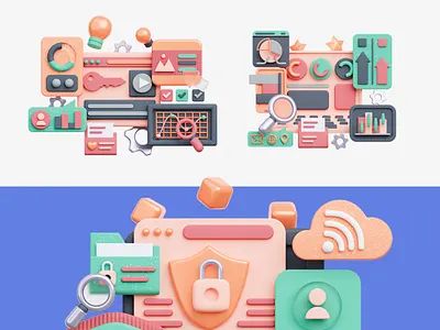 3D Icons for SEO and Digital Marketing Graphic Design 3d 3d art 3d icon blender branding design digital marketing graphic design icon illustration logo marketing motion graphics ui