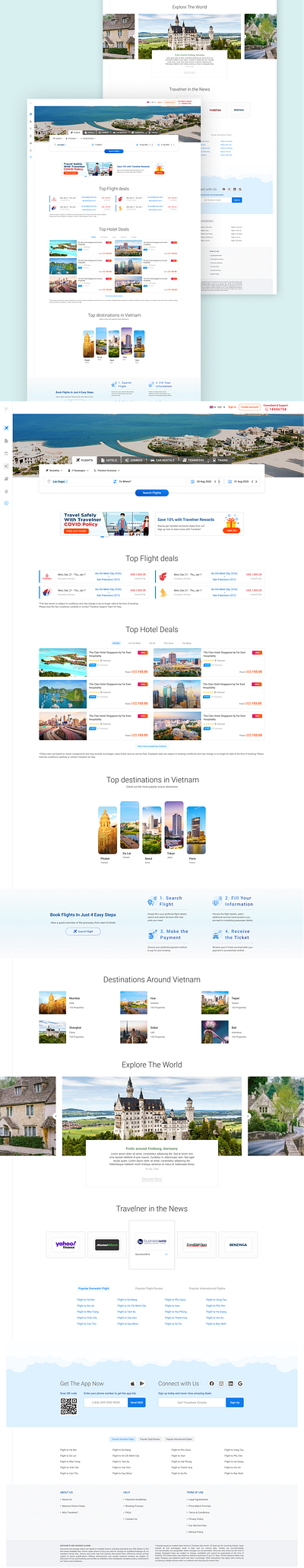 Travel Website UI Design travel ui ux website