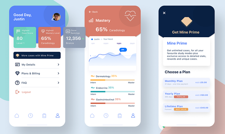 User profile & Membership UI/UX by Justin Lin on Dribbble