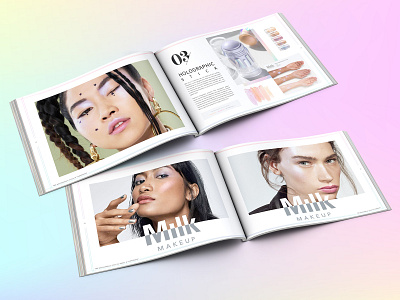 Milk Makeup beauty booklet design catalog cosmetic