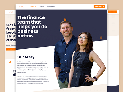 TINKA Bookkeeping website design ui web