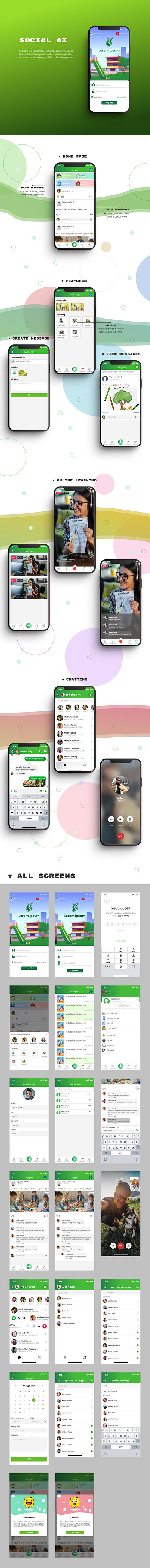 Social AI App app ui ux