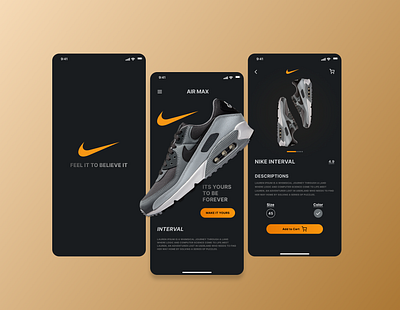 Nike redesign branding design graphic design mobile app ui