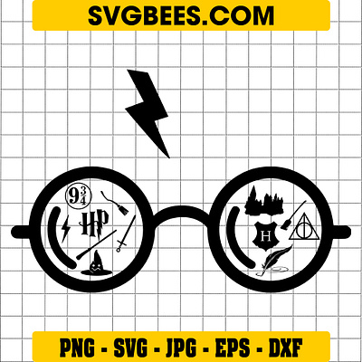 Harry Potter Glasses SVG harry potter glasses svg svgbees