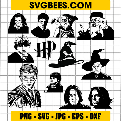 Harry Potter Silhouette SVG harry potter silhouette svg svgbees