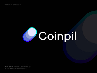 Coinpil Logo design 99designs blockchain branding coin crypt currency gradient graphic desgn icon identity lettering logo logo design logo designer mark minimalist logo modern logo nft symbol top