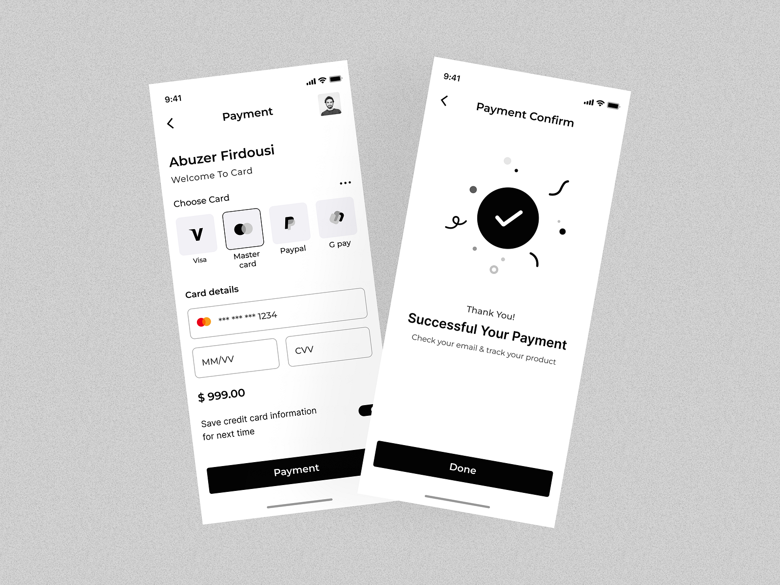 Payment Screen Design by Shafayed Rana on Dribbble