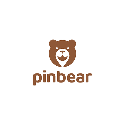 Pin Bear Logo Combination animal logo bear bear logo brand branding design garagephic studio graphic graphic design illustration location logo pin bear logo pin logo ui ux vector