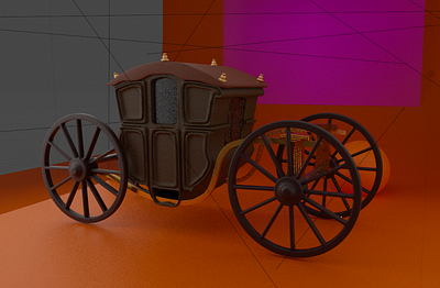 3d carriage made with Illustrator 3d animation graphic design logo motion graphics