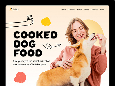 Dog Food website design app design graphic design icon mockup typography ui ux web website