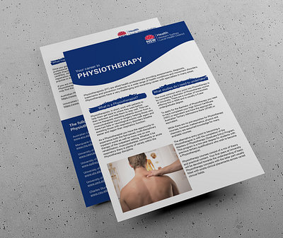 Career in Physiotherapy brochure design leaflet print