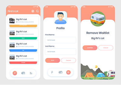 RV - App branding design graphic design illustration minimal uiux