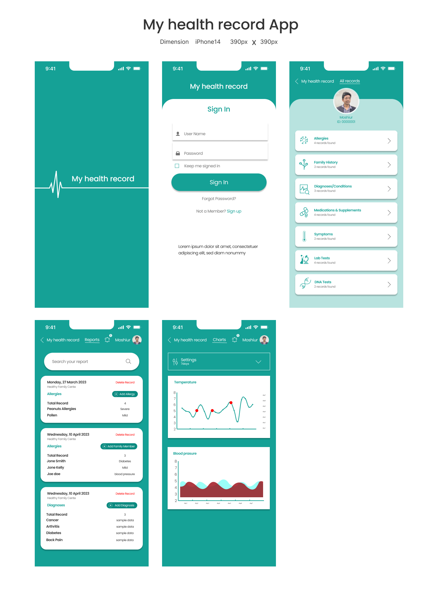 My Health Record App Design By Moshiur Rahman On Dribbble