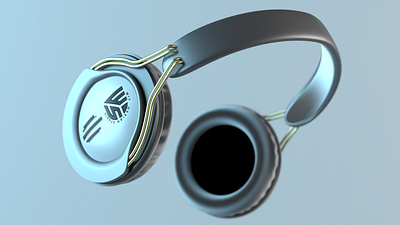 Headphone_product render 3d blender branding cycle design product render