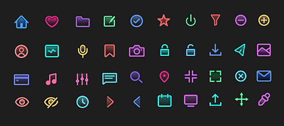 Neonlite Icon Pack For Figma branding design ecommerce graphic design illustration ui ux vector