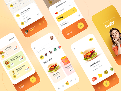 Food Delivery App clean design creative design ui ux