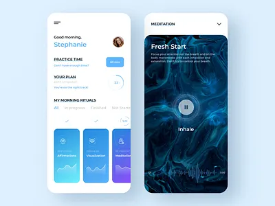 Morning Rituals - Habit Tracker App creative design healthy habits ui ux