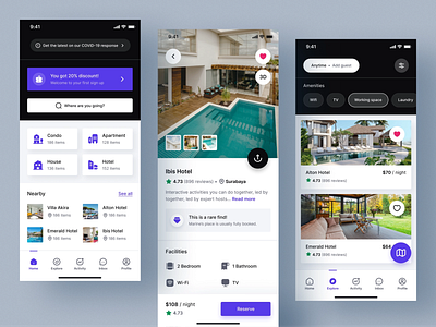 Real Estate Mobile App Design apartment features creative design ui ux