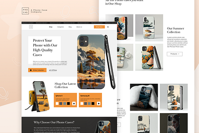 PhoCase a phone case company design ecommerce home homepage landing ui uiux webdesign website