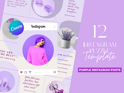 Purple Instagram Puzzle app branding design graphic design illustration logo typography ui ux vector