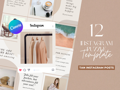 Tan Instagram Puzzle app branding design graphic design illustration logo typography ui ux vector