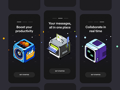 Onboarding mobile app for BOXXY apps box boxes boxxy clean design illustration minimal mobile mobile app onboarding ui ui app ui apps ui design ui8 user interface ux ux design web design