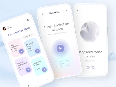 Self help app design mobile app app design app ui kit depression meditation meditation app meditation ui kit mental health mental health app modern app planner self care self care app self development self development app self help self help app ui animation ui kit wellness yoga app