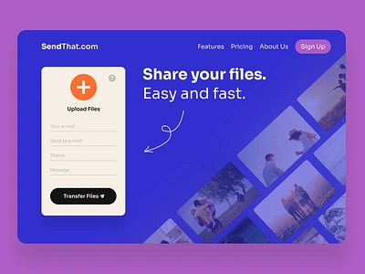 File transfer challenge dailyui dailyui031 design files mockup transfer ui uiux upload website