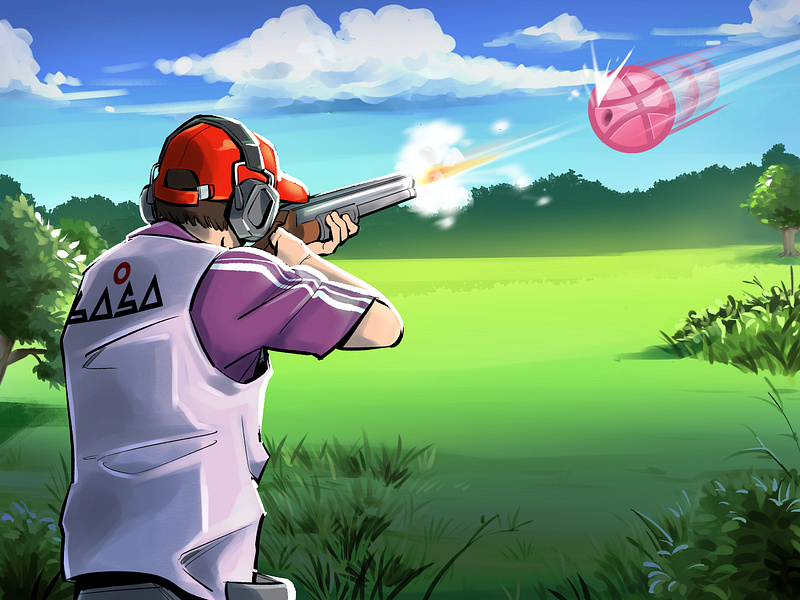 Illustration - Clay Pigeon Shooting artwork branding company design digital graphic design illustration sample