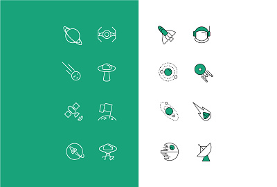 Space icons app app icons branding design flat icons graphic design icon design icons illustration logo space icons ui website icons
