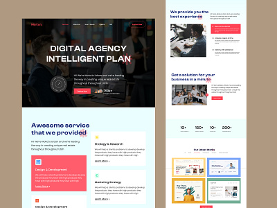 Agency Landing page design 3d agency animation branding graphic design landing page logo motion graphics ui ui ux web design website hero