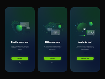 Onboarding for AI Chat concept 3d app branding design illustration mobile ui ux