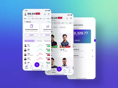 eNDX - esports trading platform UX & UI Design animation application charts design esport gaming mobile payment players sport ui ui design ux